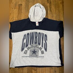 Vintage Dallas Cowboys 1992 Artex 3/4 Sleeve Raglan Hooded Jersey/Tee XL USA Cut